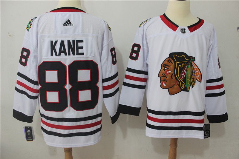 Men Chicago Blackhawks 88 Kane white Adidas Stitched NHL Jerseys